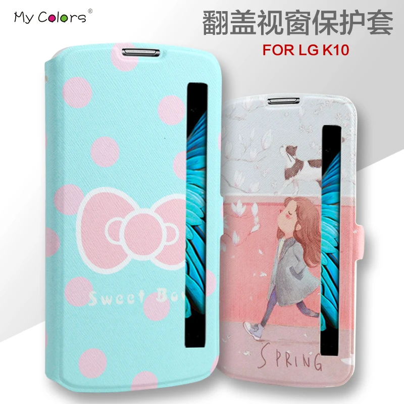 My colors марка роскошные pu кожа краска телефон флип case с сенсорным окна стенд сумки