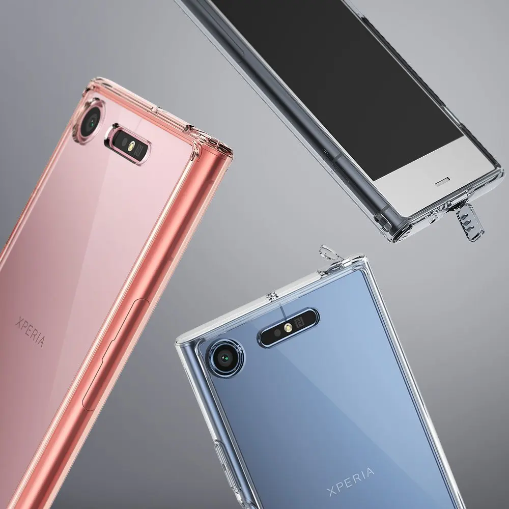Ringke Fusion чехол для sony Xperia XZ1 прозрачный PC задняя ТПУ бампер встроенный Dust Разъем Drop