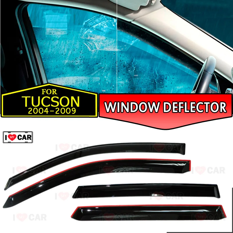 Оконный дефлектор для Hyundai Tucson 2004 2009 автомобильный оконный ветрозащитный козырек