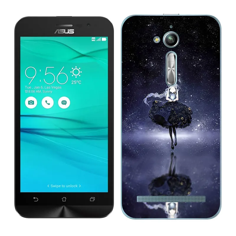Мягкий силиконовый чехол для Asus Zenfone Go ZB500KL ZB500KG с изображением туманности Для 5