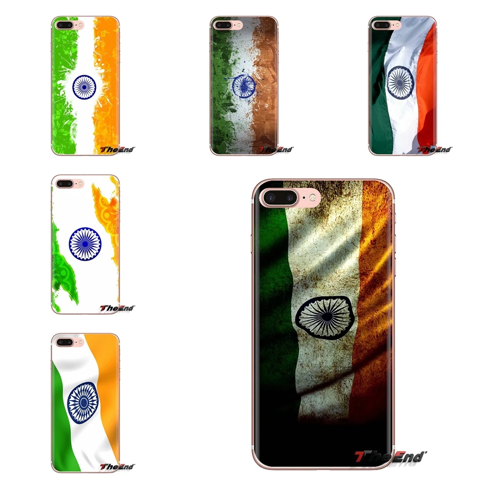 For iPod Touch Apple iPhone 4 4S 5 5S SE 5C 6 6S 7 8 X XR XS Plus MAX India Banner Indian National Flag TPU Transparent Bag Case |