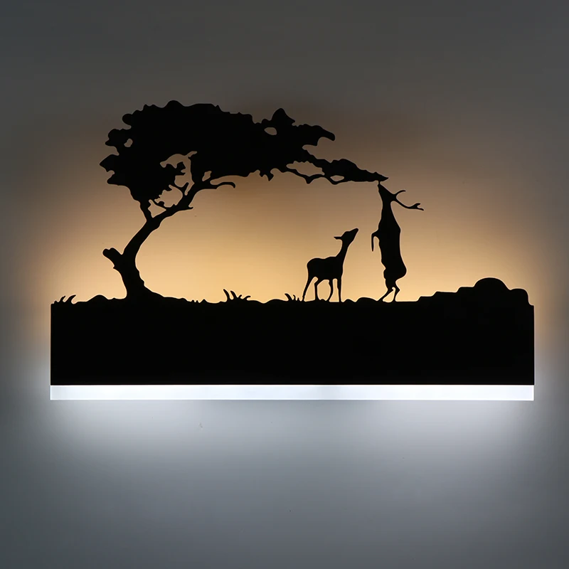 Modern LED Wall Lamp Creative Bedroom Beside Lamp Iron + Acrylic Materials Night Lighting Hotel Room Decoration Wall Light