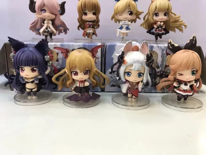 Granblue Fantasy 8 шт./компл. Мини фигурки кристаллическая Лилия Ло Мэри Лирия ПВХ Фигурки