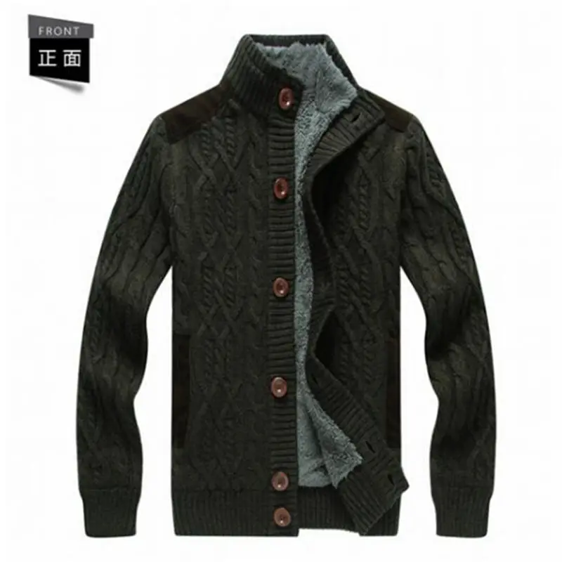 Хлопок 2017 новое поступление плотные зимние мужские свитера Кардиган Мужской