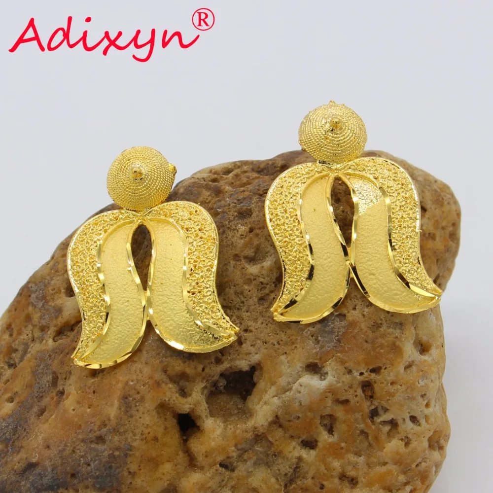 Adixyn Новое индийское ожерелье/серьги набор украшений для женщин Модный золотой