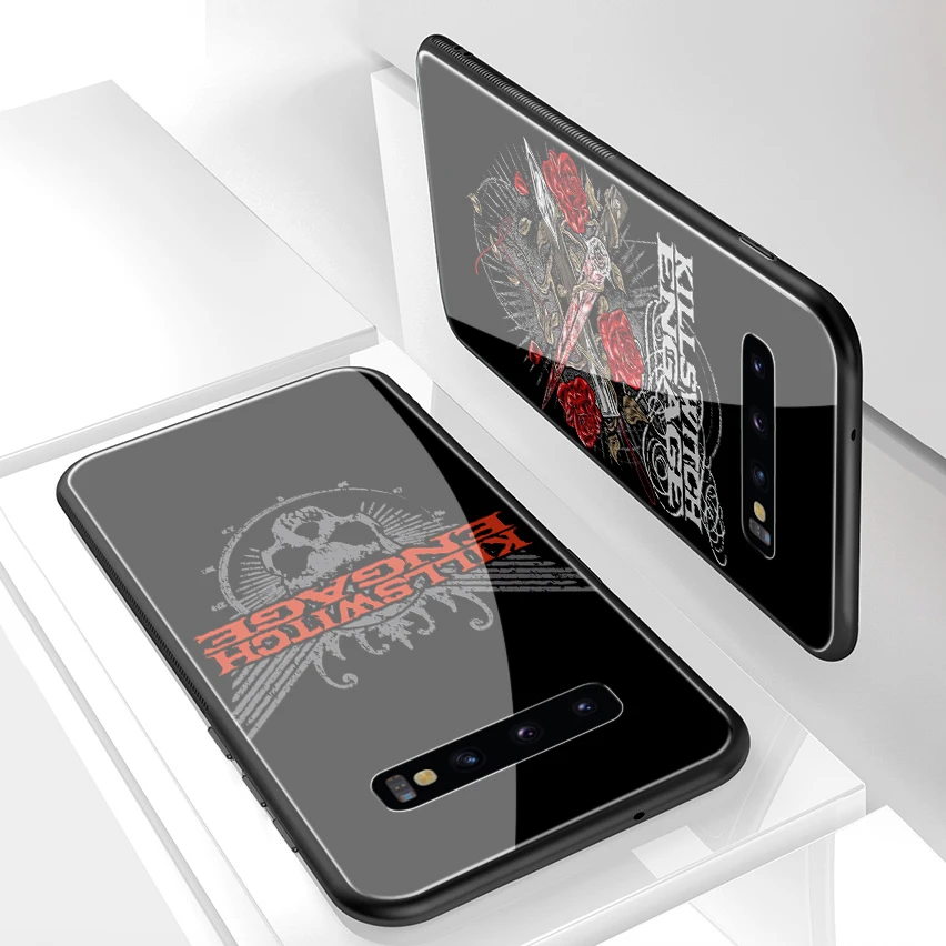Стеклянный ТПУ чехол Lavaza Killswitch с пятью пальцами для Samsung Note 8 9 S7 S8 S9 S10 A10 A20 A30 A40 A50 A60