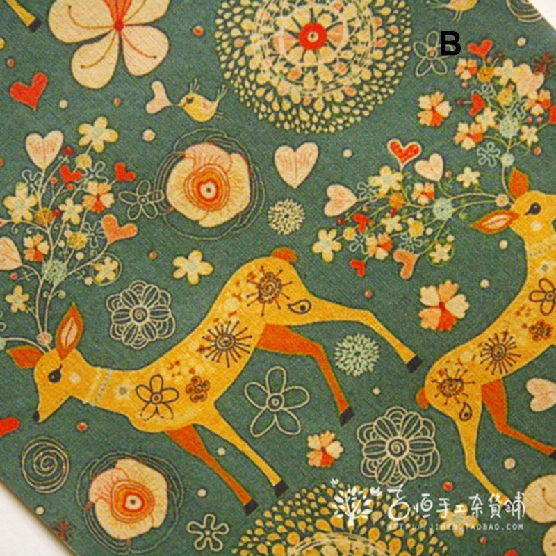 Окрашенная вручную ткань из хлопка и льна для рукоделия шитье Квилтинг женское