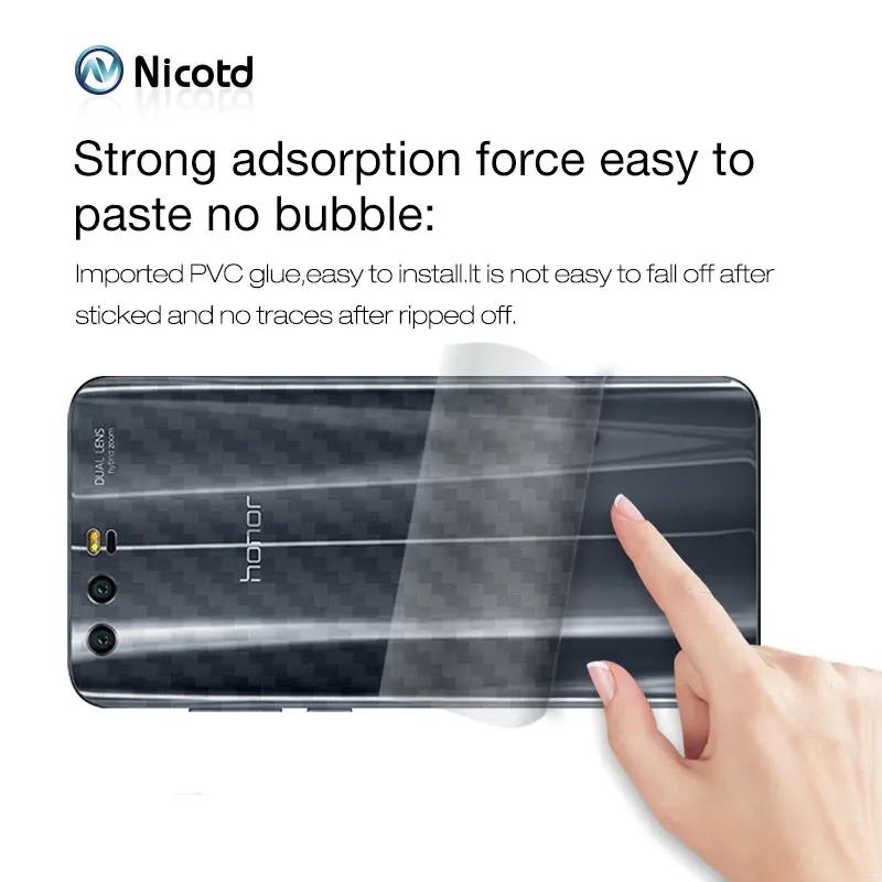 Nicotd 3D защитная задняя пленка из углеродного волокна для Huawei Honor 20i 10i 10 9 7C 7X 8X V20 6X lite