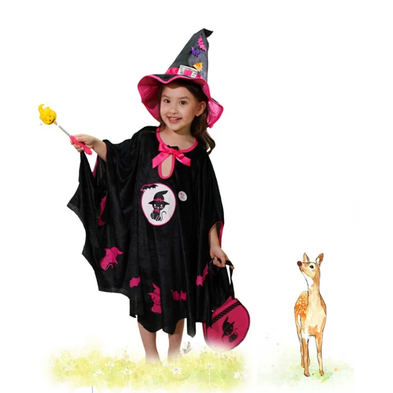 Костюмы на Хэллоуин для детей плащ-накидка ведьмы девочек детские костюмы |