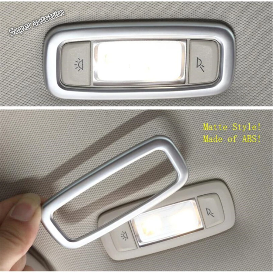 

Rear Seat Roof Reading Lights Lamp Frame Cover Trim Accessories Interior Fit For BMW X5 G05 2019 2020 2021 Carbon Fiber Look