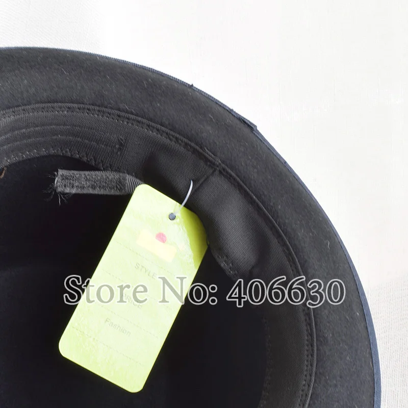 Winter Black Wool Felt Porkpie Hats For Men Chapeu Women Fedora Flat Top Caps Free Shipping BMDW028