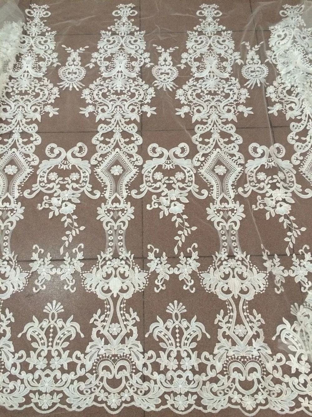 best quality Cyndi-688-22 embroidered African Tulle Lace Fabric French with embroidery | Дом и сад