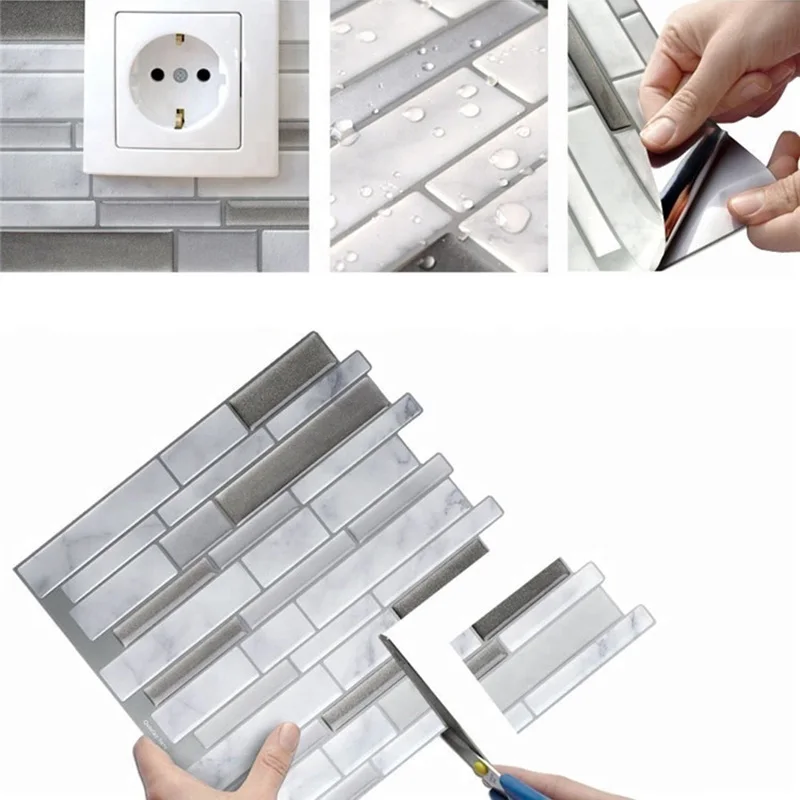 3D Мозаика стикер для настенной плитки самоклеющаяся наклейка кухня ванная Декор