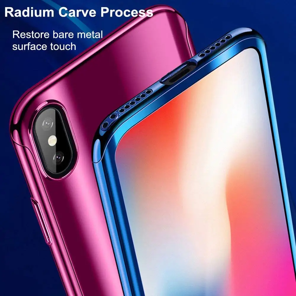 Двухслойный 2в1 чехол для Apple iPhone X 8 7 6S 6 Plus Роскошный 360 полный корпус покрытие