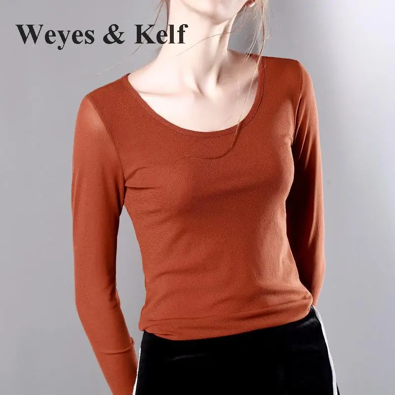 Weyes &amp Kelf женская летняя сетчатая рубашка с длинными рукавами 2018 Тюль Blusas черная