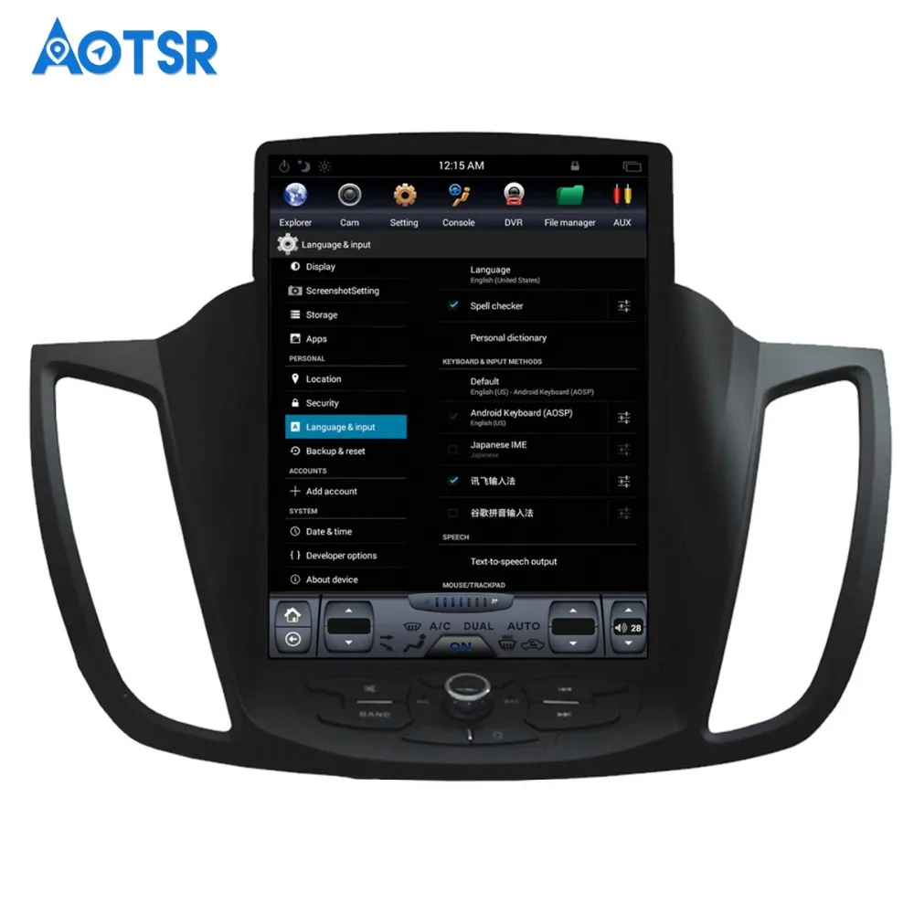 Автомобильный DVD плеер в стиле Tesla на Android GPS навигатор для Ford Kuga 2013 2017 стерео