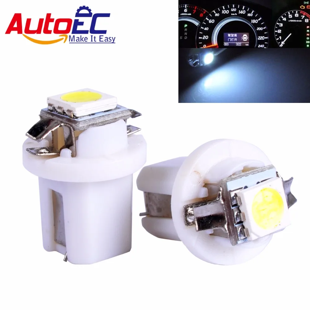 AutoEC 20 шт. автомобильные лампы освещения приборов B8.5D 1 SMD 5050 LED DC12v автомобильный