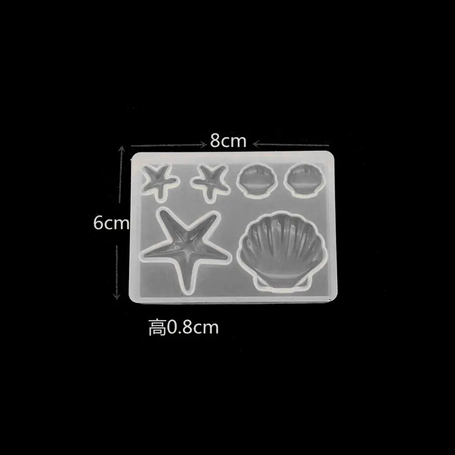 Seashell Silicone Mold Resin Gem Crystal DIY Tool Epoxy Starfish Molds Jewelry Pendant Charms Making Decoration Stuff | Дом и сад