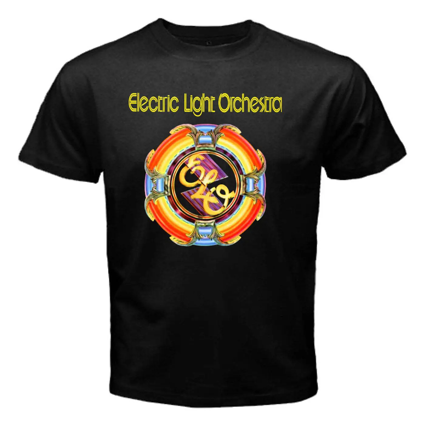 Новый ELECTRIC LIGHT ORCHESTRA футболка рок-группы ELO логотип Для мужчин с принтом коротким |