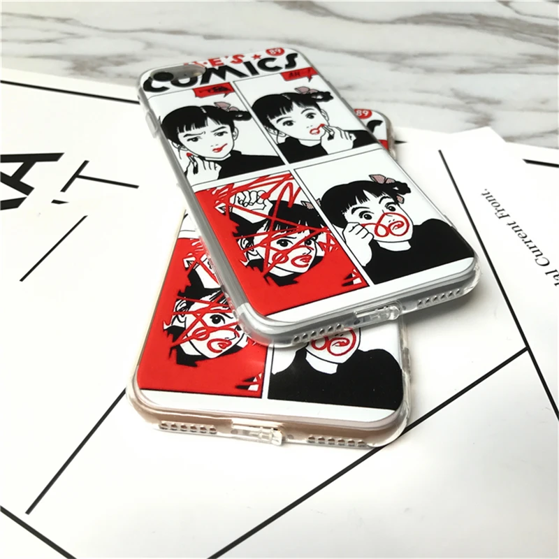 2018 помада для девочек Забавный чехол iPhone 5 5S SE 6 7 8 Высокое качество симпатичный