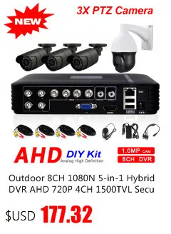 CCTV IP66 Открытый безопасности " Мини Высокая Скорость купол AHD 1080 P PTZ Камера 2.0MP 20X зум Автофокус IR 100 м коаксиальный PTZ Управление