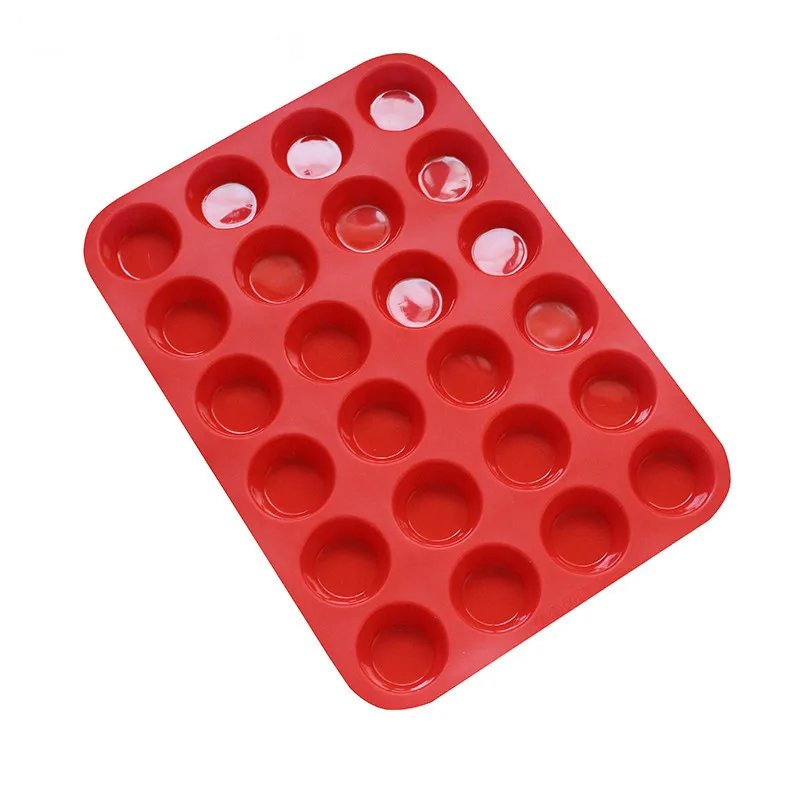 Базовая силиконовая форма для выпечки конфет 24 чашки мини Формы кексов|muffin pan|mini