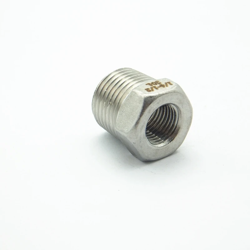 1/2 &quotBSP папа x 1/4&quot BSP Женский редуктор втулка резьба 304 нержавеющая сталь