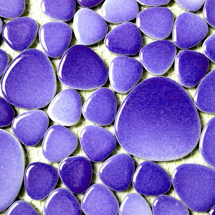 Синий цвет керамические камешек мозаики для пола кухня щитка прихожей бассейн