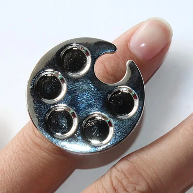 Мини палец для дизайна ногтей 1 шт. кольцо с палитрой посуды УФ Гель лак рисования