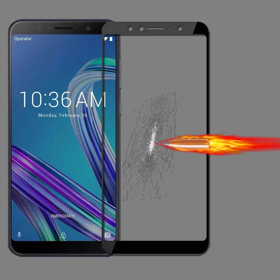 Защитная пленка на весь экран с защитой от царапин закаленное стекло для Asus Zenfone