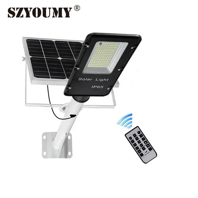 

SZYOUMY Waterproof Solar Street lights 50W 100W 150W 200W led solar light bright lamp with remote for Garden yard