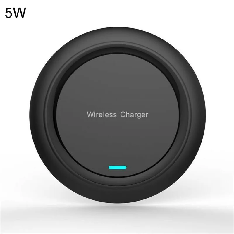 Black 5W Беспроводное зарядное устройство для быстрой зарядки 10 Вт быстрое зарядное устройство для мобильного телефона QI зарядное устройство для iPhone samsung Galaxy Xiaomi huawei Беспроводное зарядное устройство - Тип штекера: Black 5W