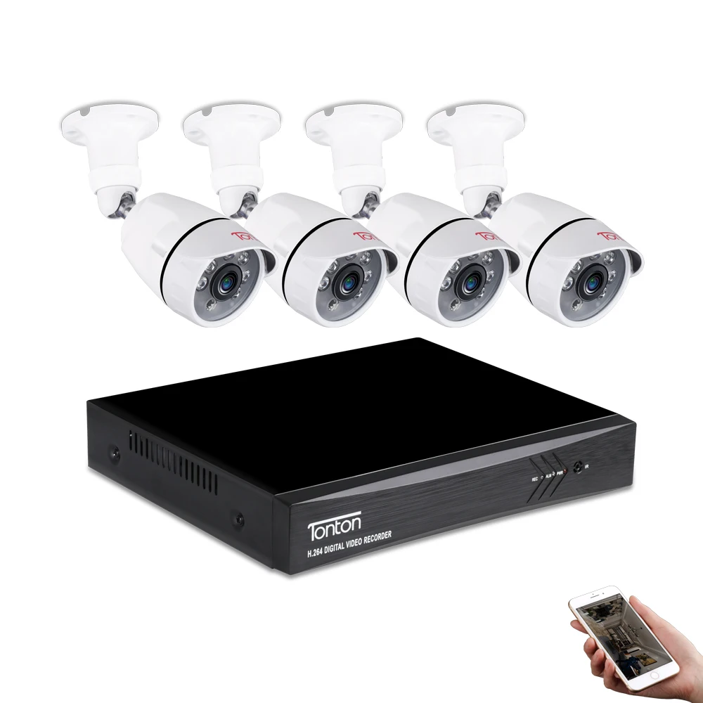 Тонтон 8CH 1080 P 5 в 1 DVR CCTV Системы 2.0MP ИК Ночное видение Крытый открытый безопасности