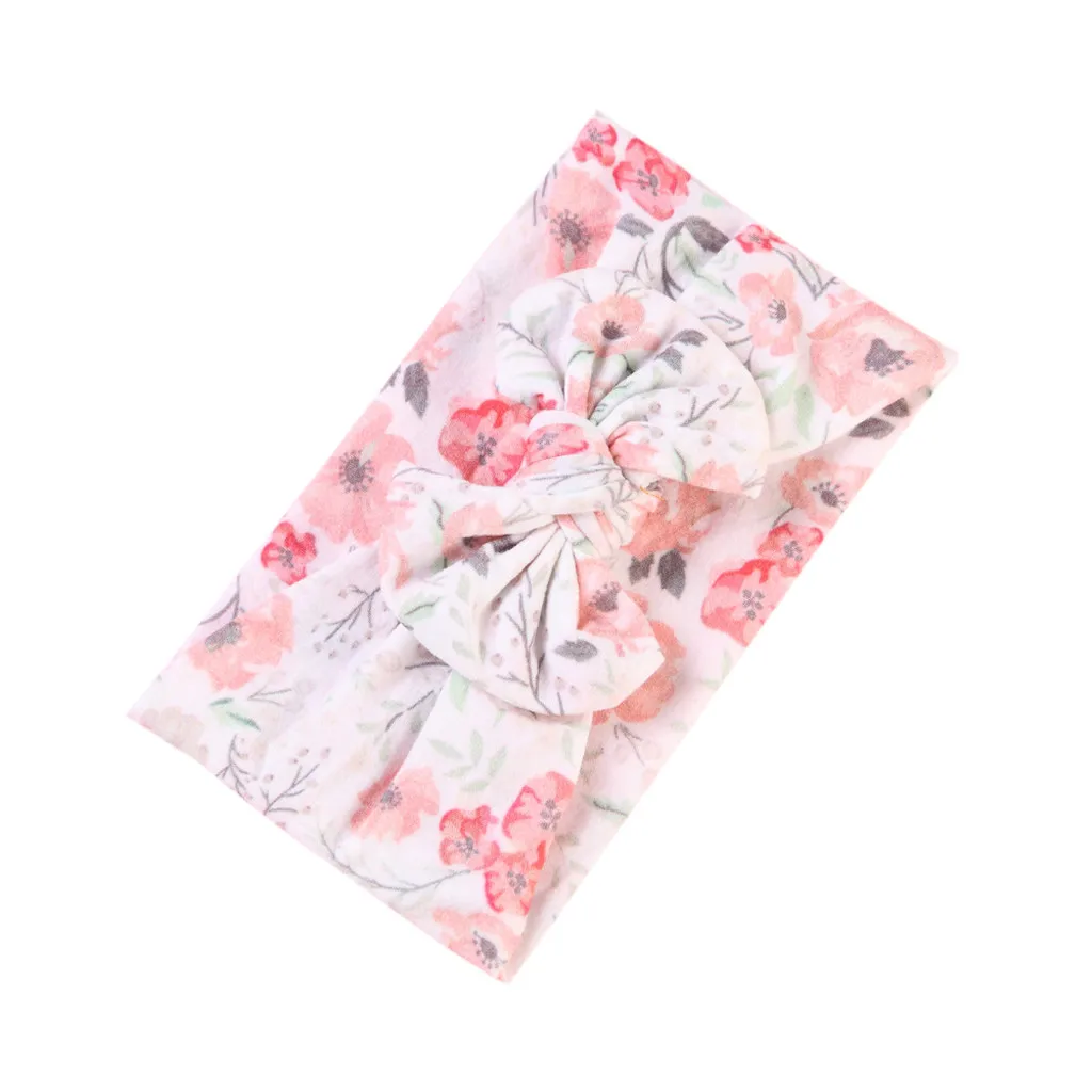 Повязка для волос s маленьких девочек унисекс однотонный бант ободок с бантом