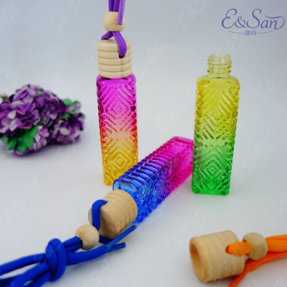 Женская длинная квадратная блестящая Автомобильная декорация стеклянная