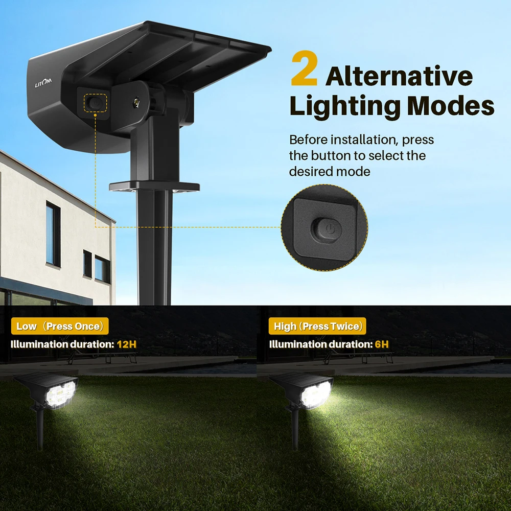Litom CD190 наружный садовый ландшафтный свет 12 LED лампа для лужайки IP67