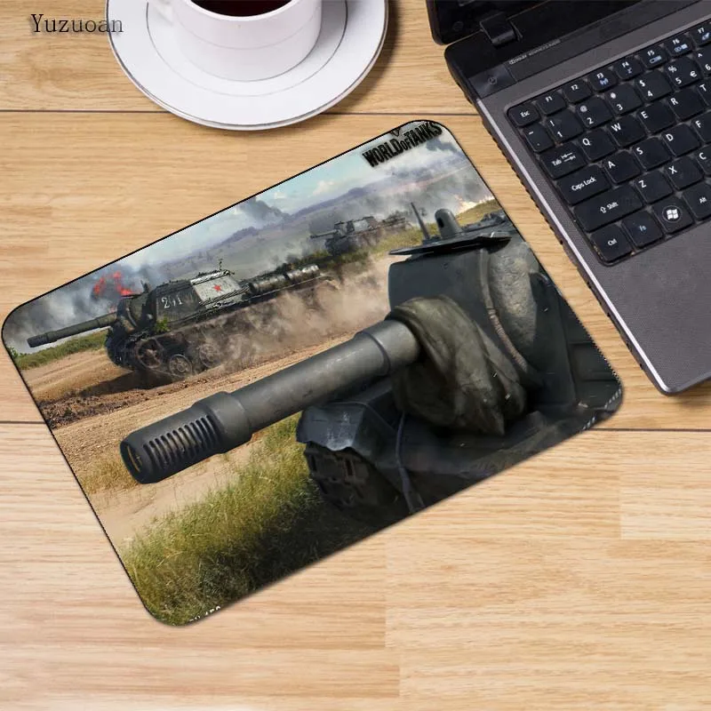 Yuzuoan Cool World Of Tanks коврик для мыши большой Мыши Компьютерный Wot натуральный каучук