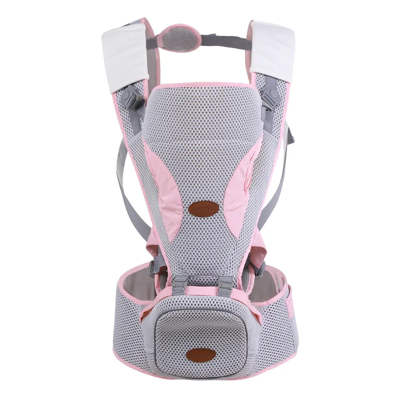 TUKATO Baby Carrier Breathable Front Facing Baby Carrier Comfortable Kangaroo Baby Wrap Carrier for 0-30months - Цвет: pink