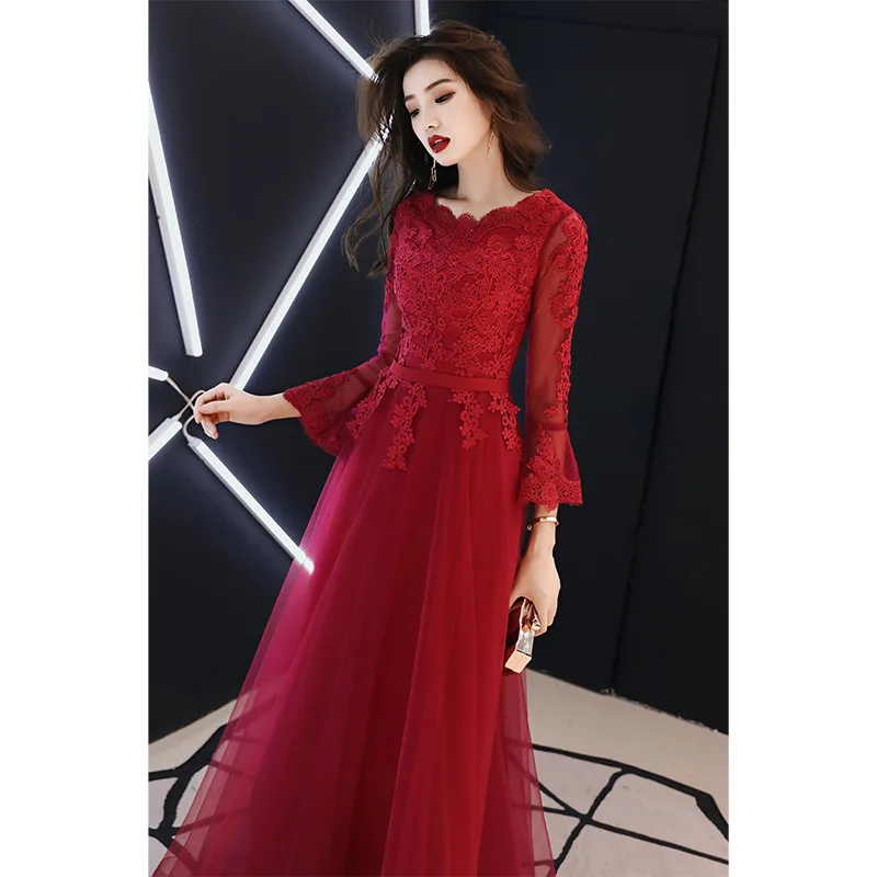 Кружевное платье с круглым вырезом китайское Восточное Свадебное женское