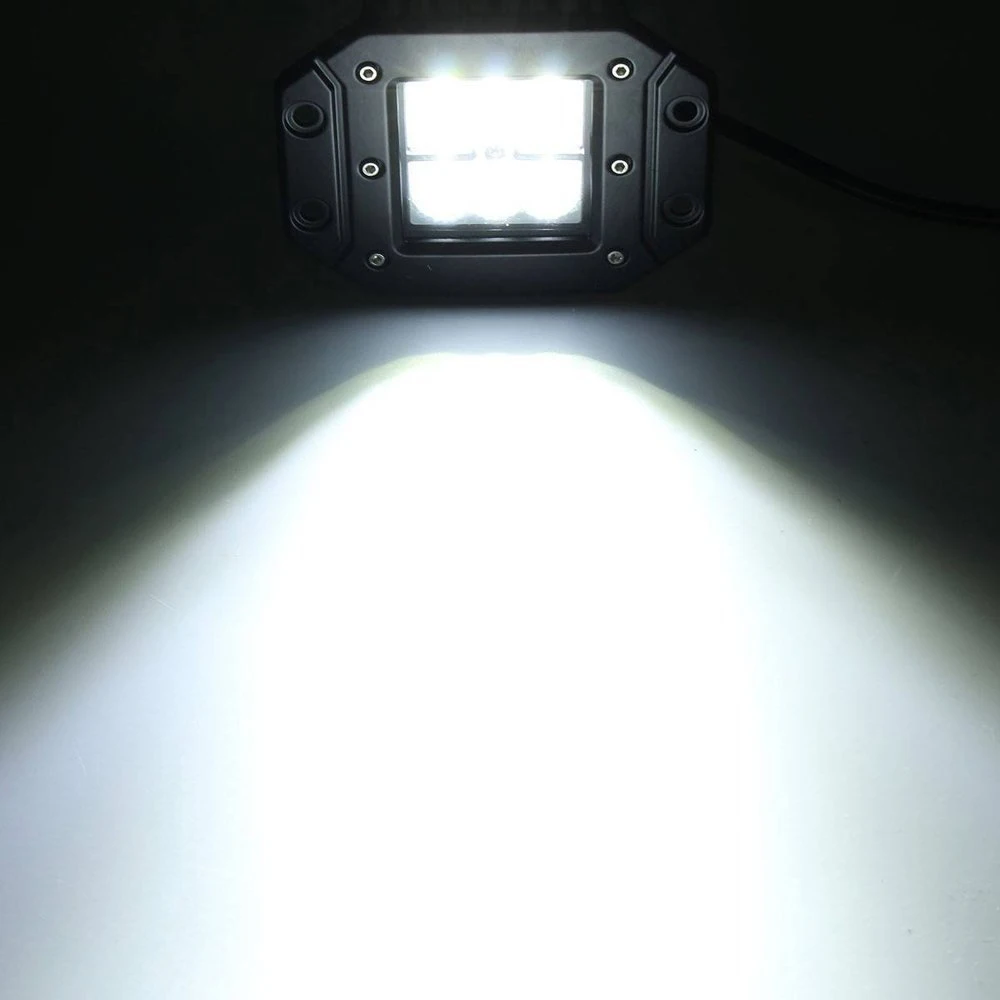 2 шт. " Led Pods заподлицо 18 Вт Светодиодный светильник СИД управляя светильник потока внедорожный грузовик авто внедорожник 4WD 4X4 Противотуманные фары 12V