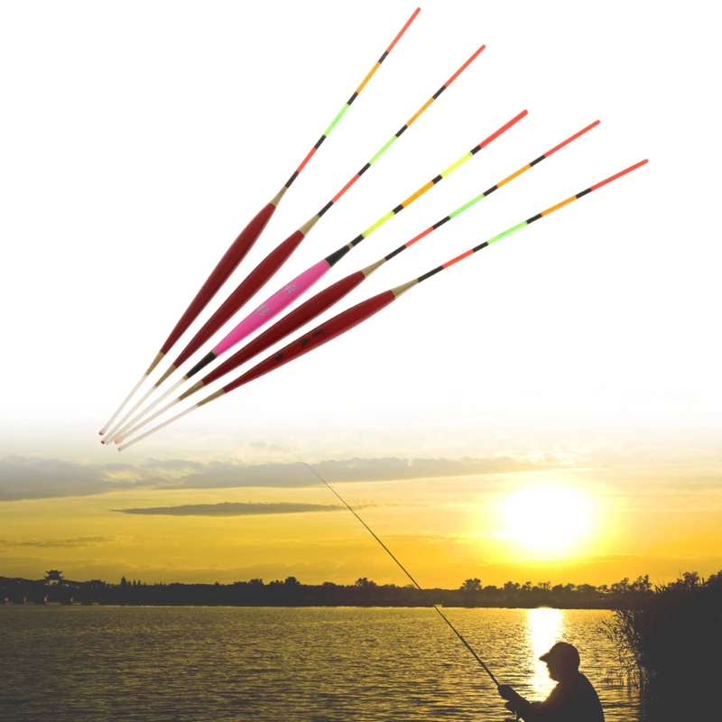 

5 Pcs Fishing Float Night Luminuous Tackle Glow Stick Wood Accessories