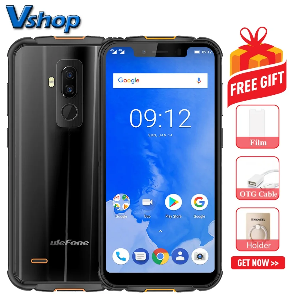 Ulefone панцири 5 водонепроницаемый мобильный телефон с IP68 Android 8 1 4 ГБ + 64