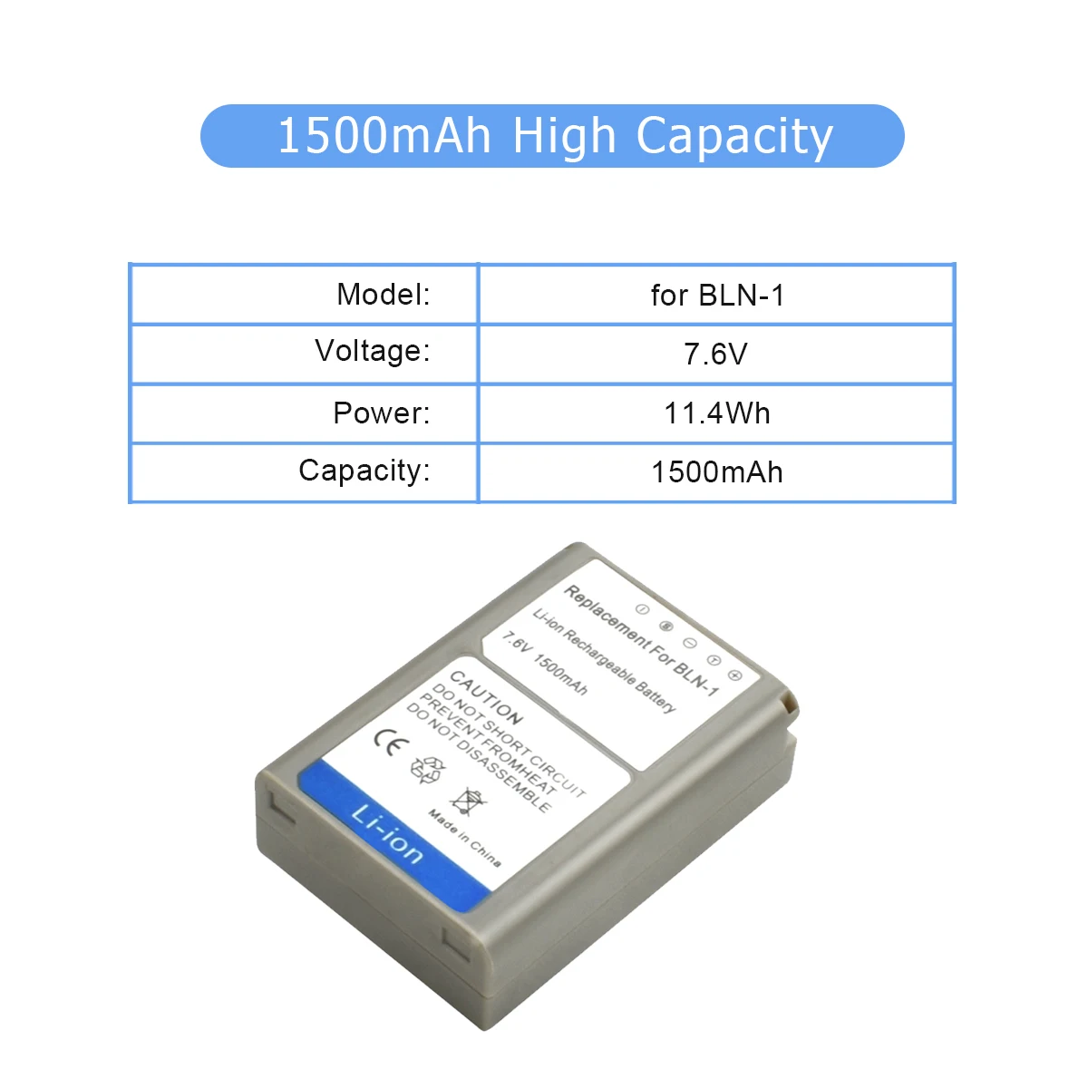 7 6 V 1500 мА/ч BLN 1 PS BLN1 Батарея + зарядное устройство для цифровой камеры Olympus OM D E M1 M5
