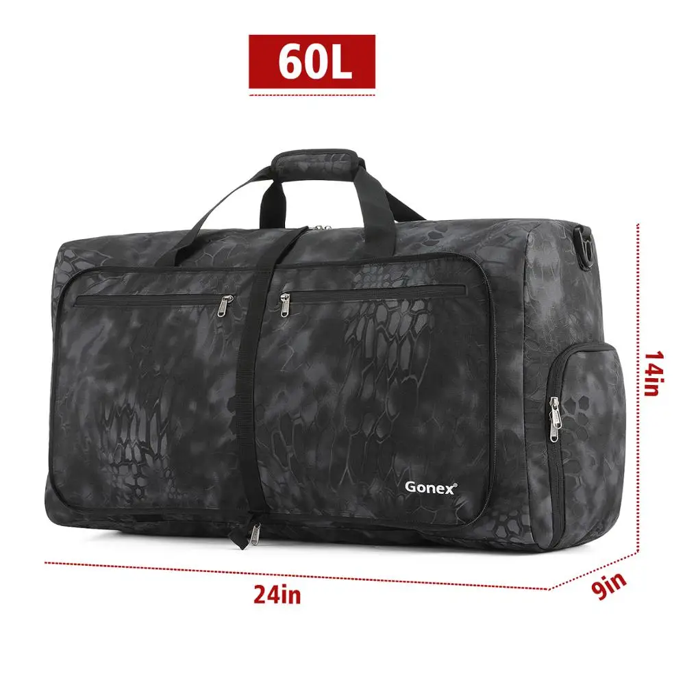 

Gonex 60L Tactical Military Bag Cordura Packable Travel Handbag Suitcase Luggage Handy Bags for Army Men Women Outdoor Camping