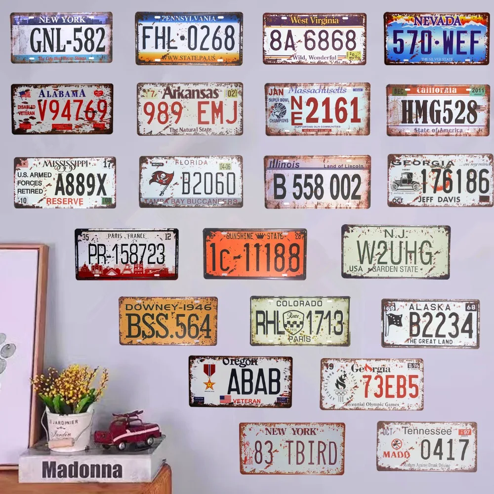 Винтажные металлические жестяные наклейки в стиле ретро 15 х30 см|sign plate|decorative wall