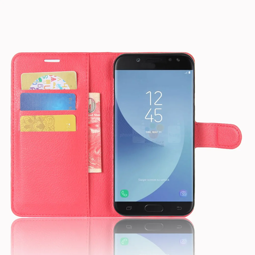 Для Samsung Galaxy J5 2017 чехол Роскошная Обложка на заднюю панель из искусственной кожи