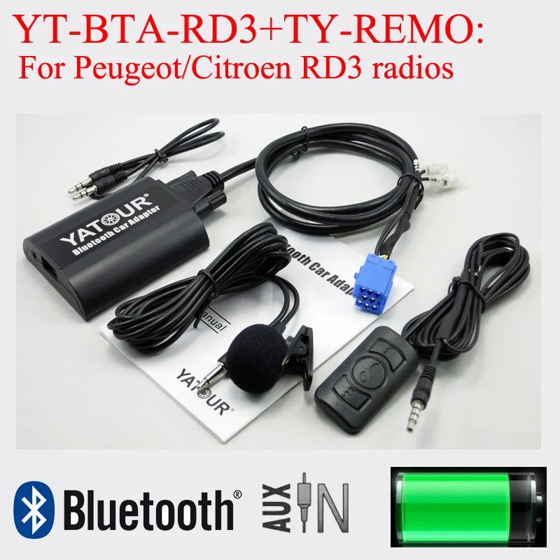 Фото Yatour Bluetooth Музыка Воспроизведение телефонных звонков громкой связи комплект для Peugeot Citroen RD3 автомобильные радиоприемники №1