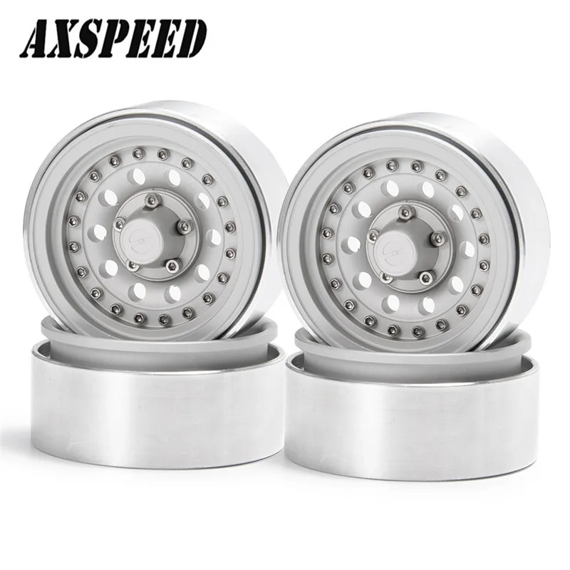 AXSPEED 4 шт. Beadlock Колесные диски 1,9 дюймов#57 для 1/10 SCX10 часть автомобильных аксессуаров