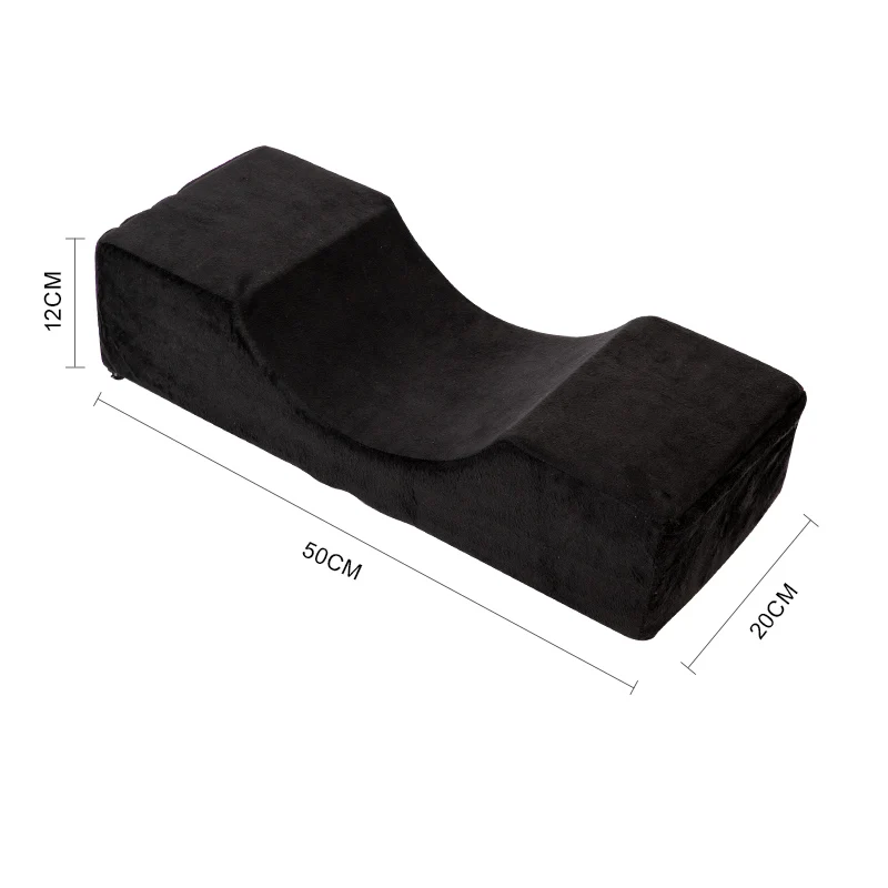 Flannel Black Профессиональная подушка для наращивания ресниц, мягкие привитые ресницы, эргономичные подушки с эффектом памяти для салонов красоты, подголовник, поддержка шеи - Цвет: Flannel Black