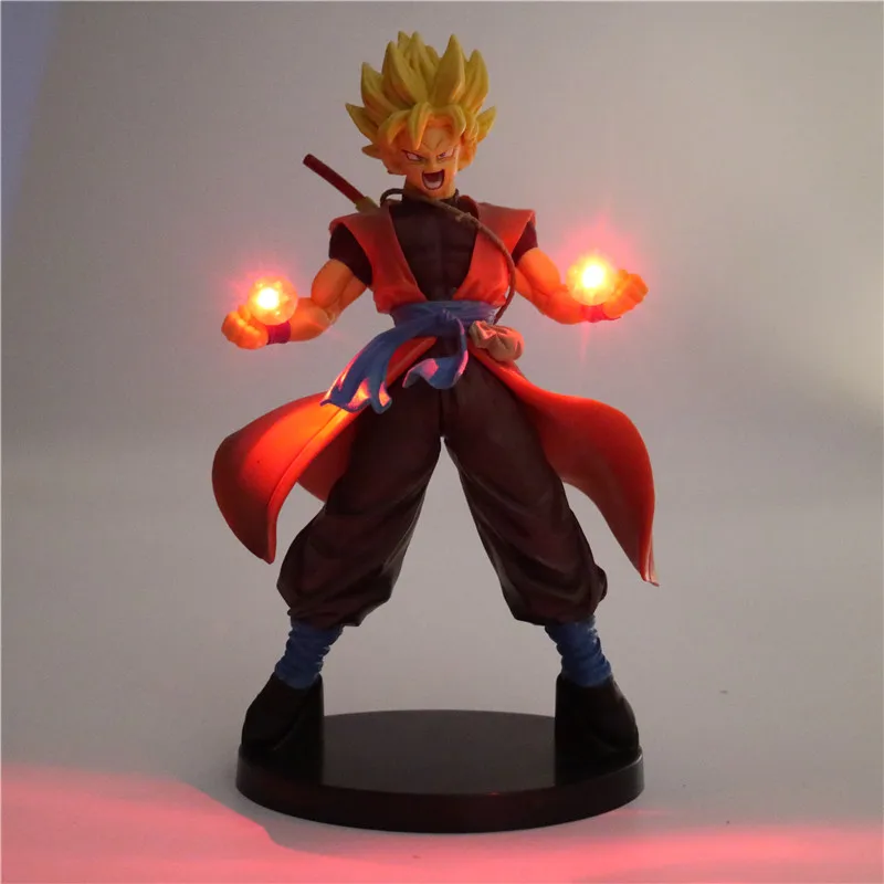 Экшн фигурка Dragon Ball Z Сон Гоку аниме светодиодная лампа супер сайян ПВХ